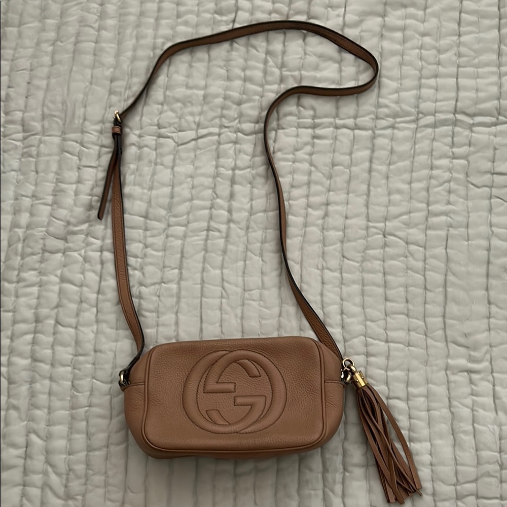 Gucci Brown Leather Crossbody Bag